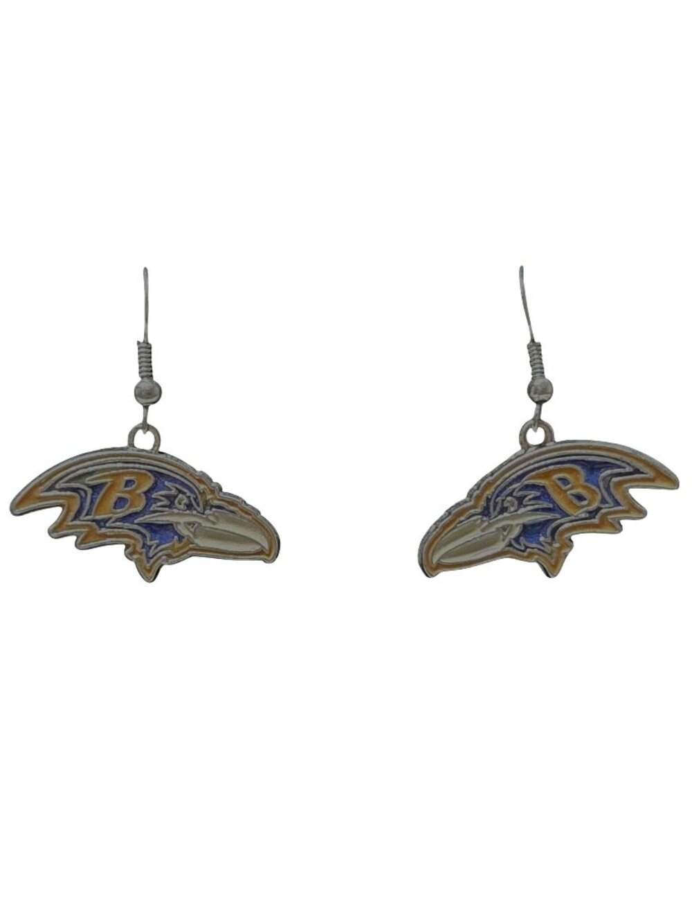 Baltimore Ravens Logo Dangle Earrings Football NFL Team Spirit Fashion Jewelry